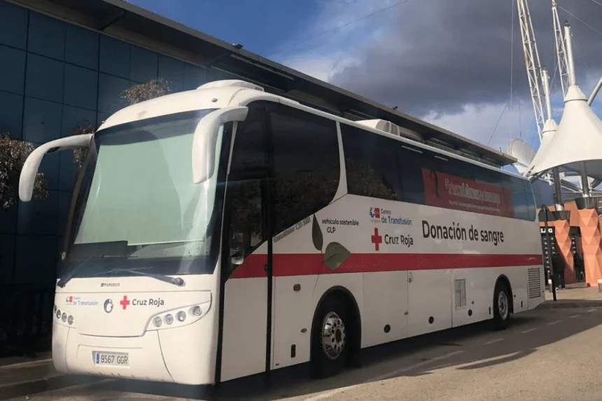 autobus cruz roja dona sangre autobus cruz roja dona sangre